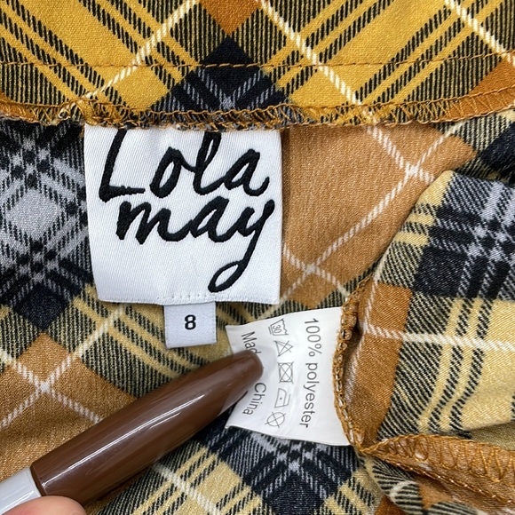 Lola May Long Sleeve Button Up Dress - Picture 8 of 8